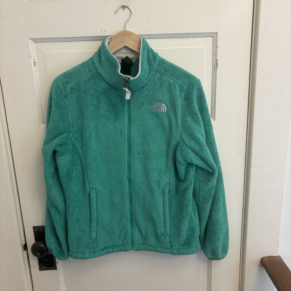 The North Face Osito Full Zip Up Emerald Green Fleece Jacket Women's Size M